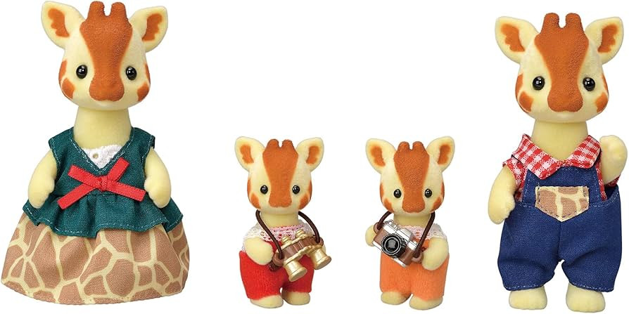 Calico Critters Highbranch Giraffe Family, Set of 4 Collectible Doll Figures | Amazon (US)