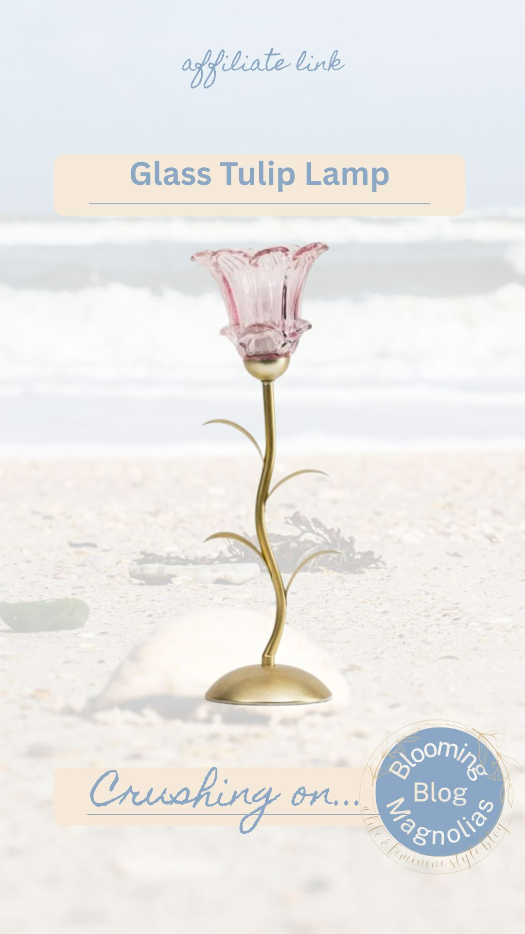Whimsical glass tulip lamp.  

 