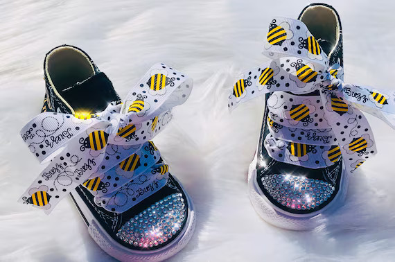 NEW Black white  high top queen bee shoes  Customized with | Etsy | Etsy (US)