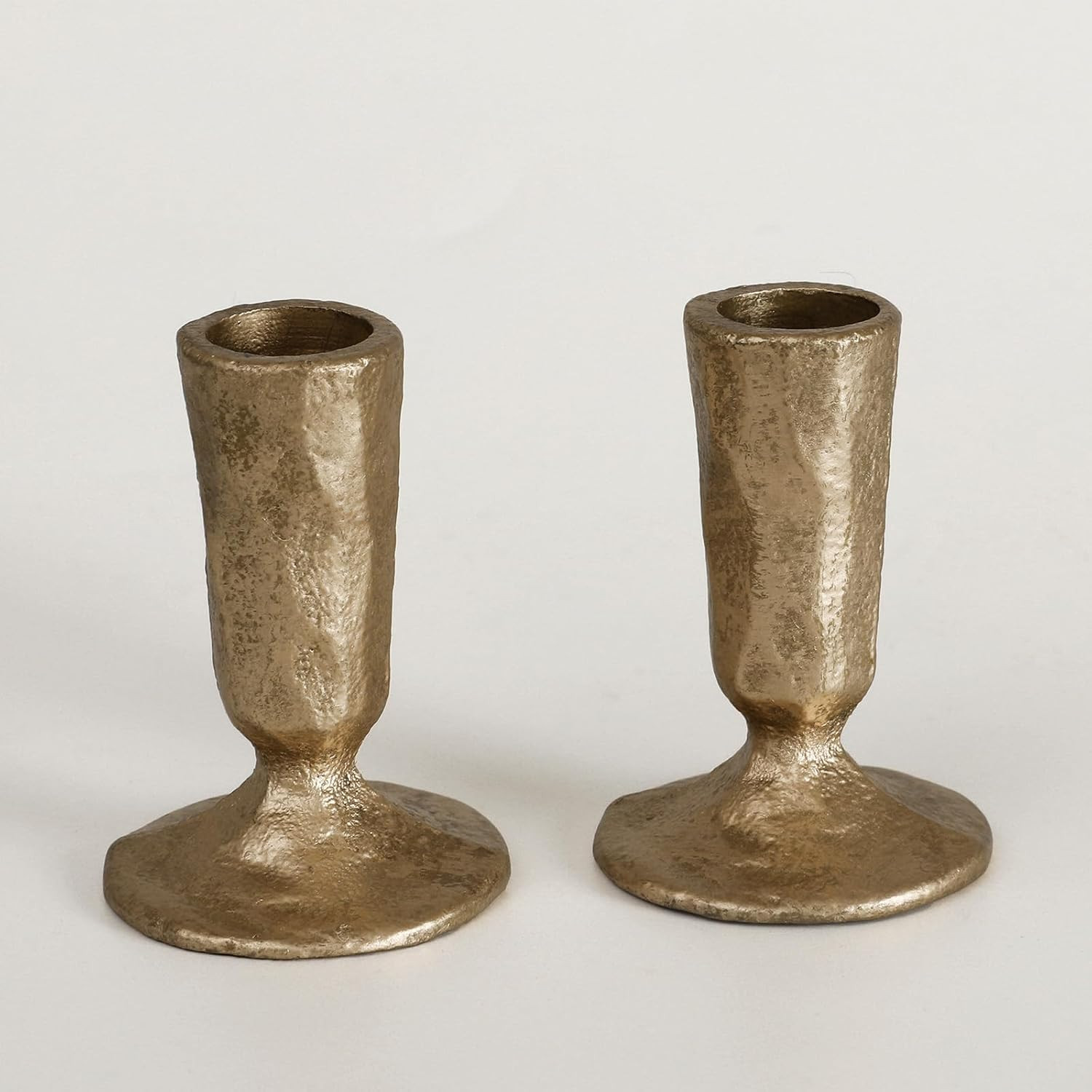 Handcrafted Antique Brass Iron Taper Candle Holders - Set of 2 | Amazon (US)