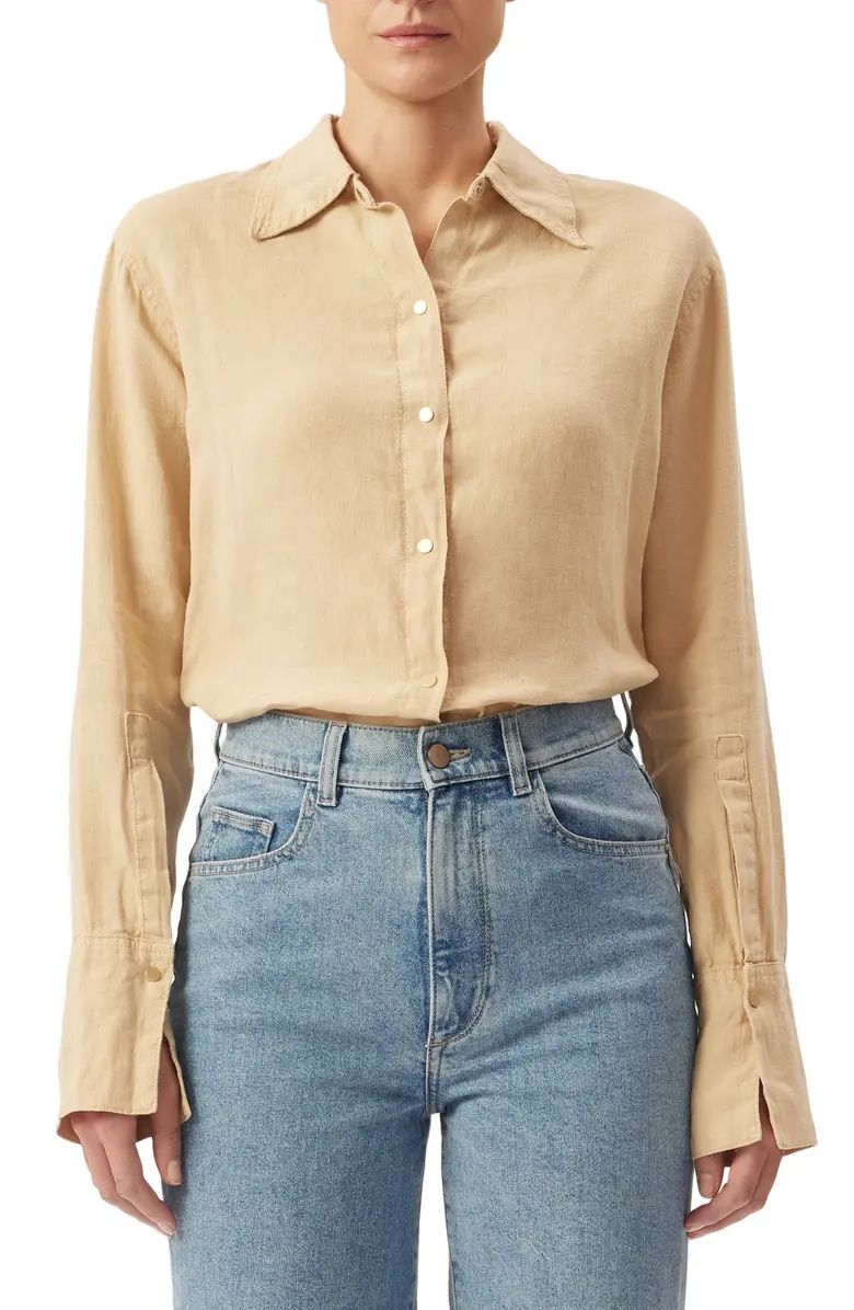 Lisette Linen Button-Up Shirt | Nordstrom