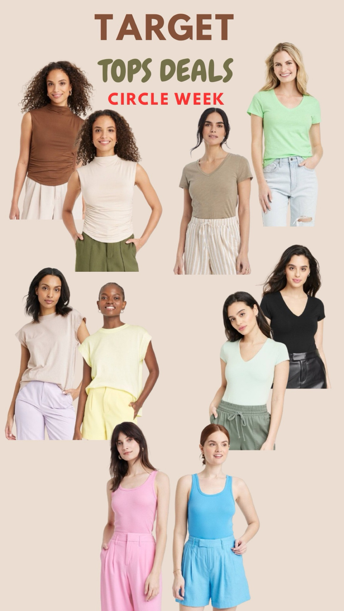 Target circle week tops sale. 👚
Target deals, circle week, tops for summer, tops for spring m, spring outfit, summer outfit, style, fashion, dress for less.

#LTKstyletip #LTKsalealert #LTKxTarget