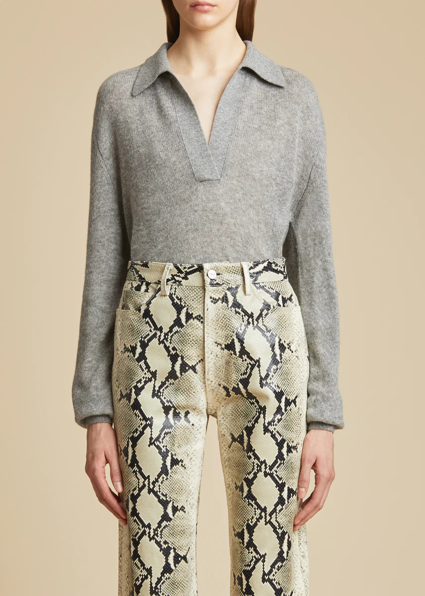 The Jo Sweater in Warm Grey | Khaite