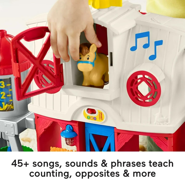 Fisher-Price Little People Caring for Animals Farm Playset Electronic Toddler Learning Toy | Walmart (US)