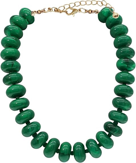 We We Chunky Colorful Beaded Necklace for Women Large Boho Statement Bead Chokers Necklaces Turqu... | Amazon (US)