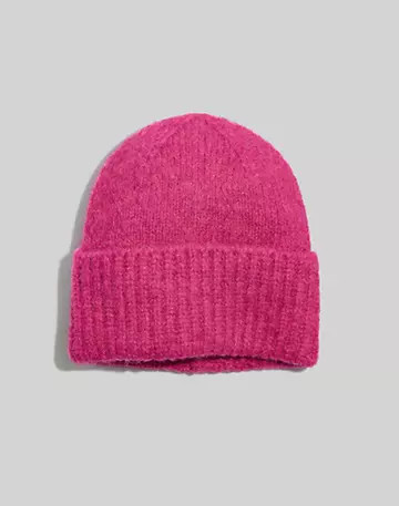 Fuzzy Wide-Cuffed Beanie | Madewell
