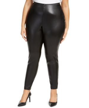 Vince Camuto Plus Size Faux-Leather Leggings | Macys (US)