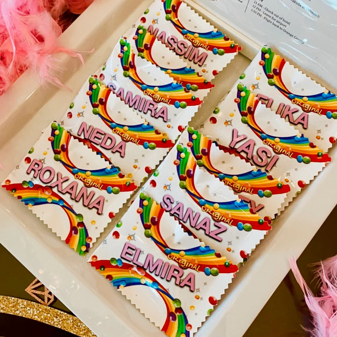 Personalized Name Bachelorette Party Favor - Custom -Custom Candy- Rainbow candy- Candy favors | Etsy (US)