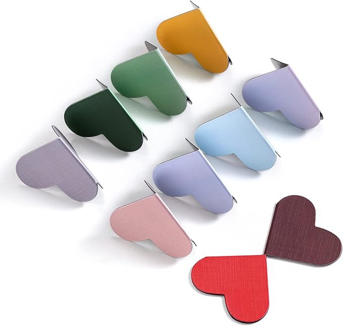 10 Pack Heart Cute Magnetic Bookmarks Bulk for Books, Assorted Magnetic Page Corner Bookmarks for... | Amazon (US)