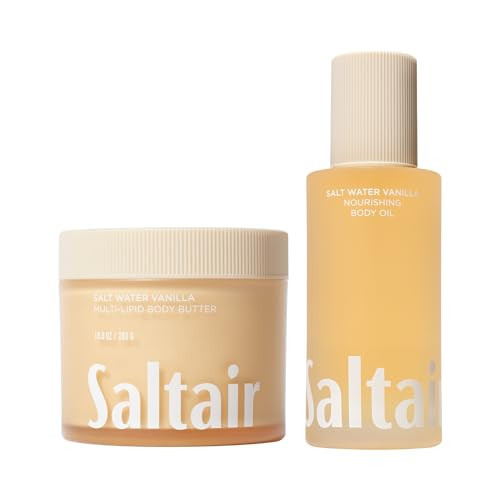 Saltair Body Oil and Multi-Lipid Body Butter Set – Deep Moisture, Hydrating After-Shower Skincare Duo – Salt Water Vanilla Scent | Amazon (US)