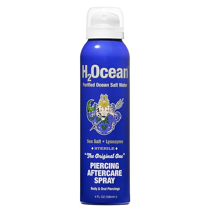 H2Ocean Piercing Aftercare Spray, Sea Salt Keloid & Bump Treatment, Wound Care Spray 4oz | Amazon (US)