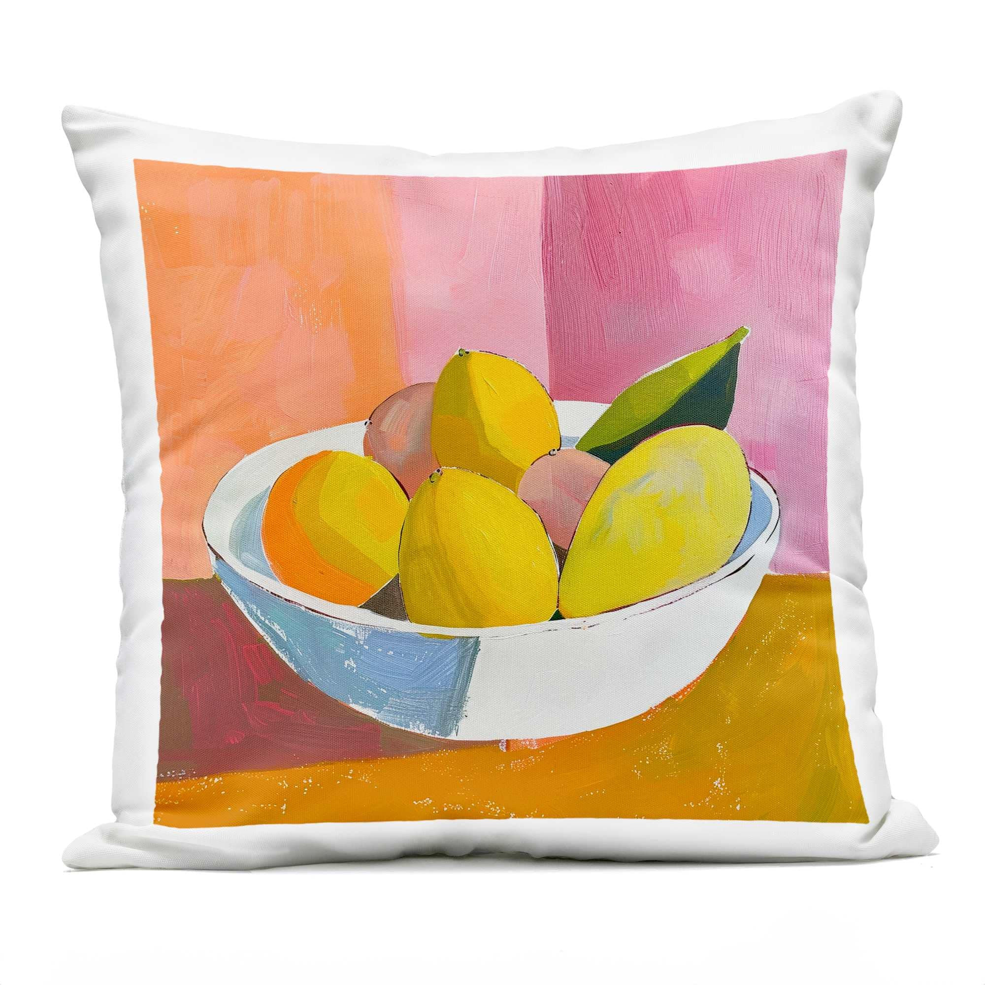 Stupell Industries Bold Kitchen Citrus Fruits Outdoor Printed Pillow design by Walker Noble Polyester one_size in Orange | PLO-853-OSQ-18X18 | Lowe's