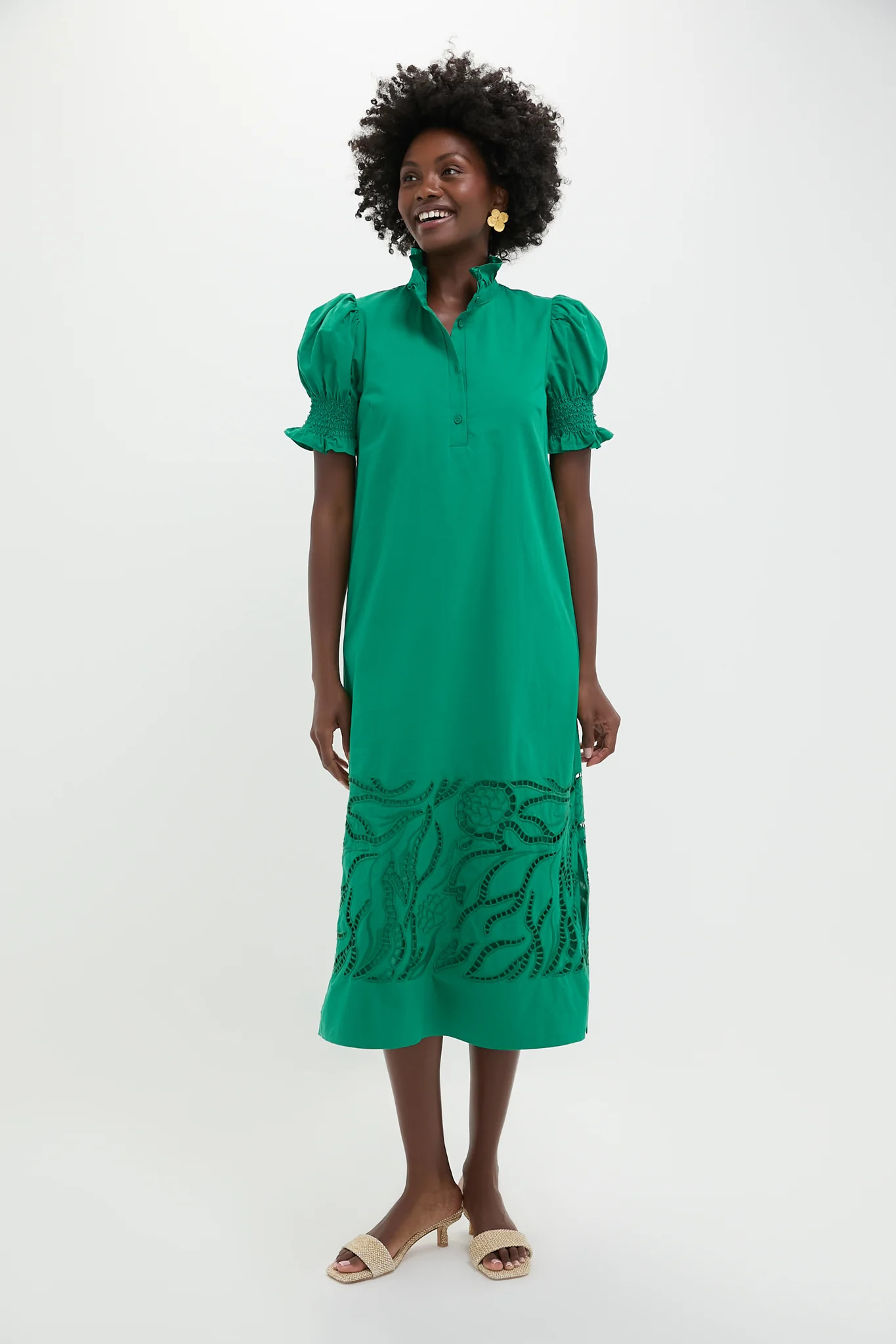 Emerald Green Eliza Midi Dress | Tuckernuck (US)