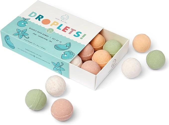 Dabble & Dollop Bath Bombs, 100% Natural Droplets for Kids, Original Scents - USA Made, Moisturiz... | Amazon (US)