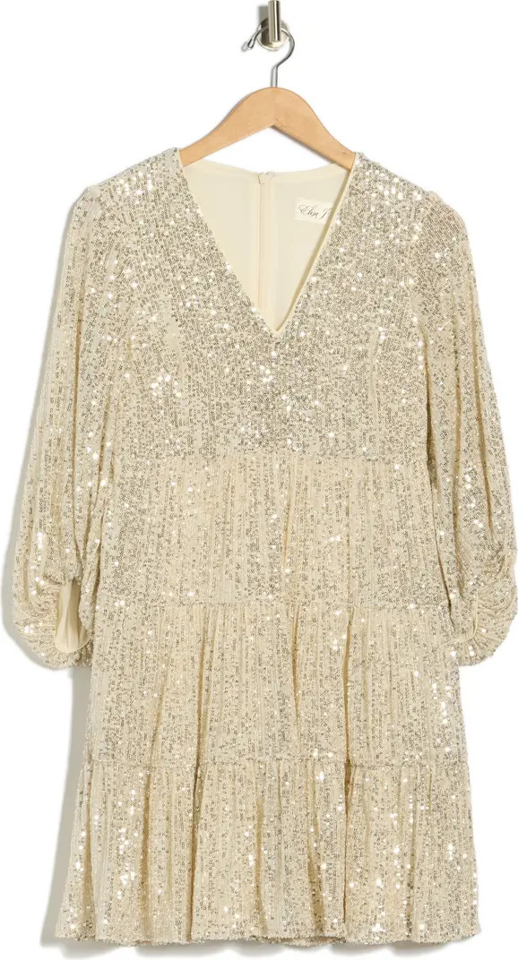 Eliza J Sequin Tiered Cocktail Dress | Nordstromrack | Nordstrom Rack