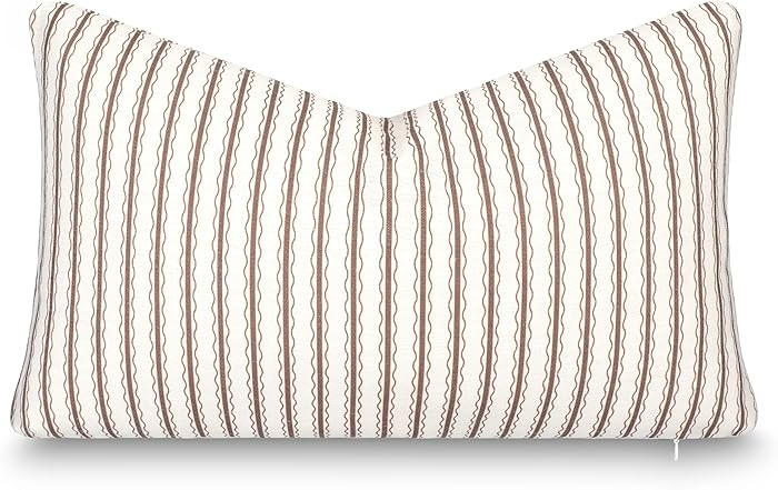 Crumbs Home Modern Farmhouse California Casual Indoor Outdoor Lumbar Pillow Cover, 12"x20" Water ... | Amazon (US)
