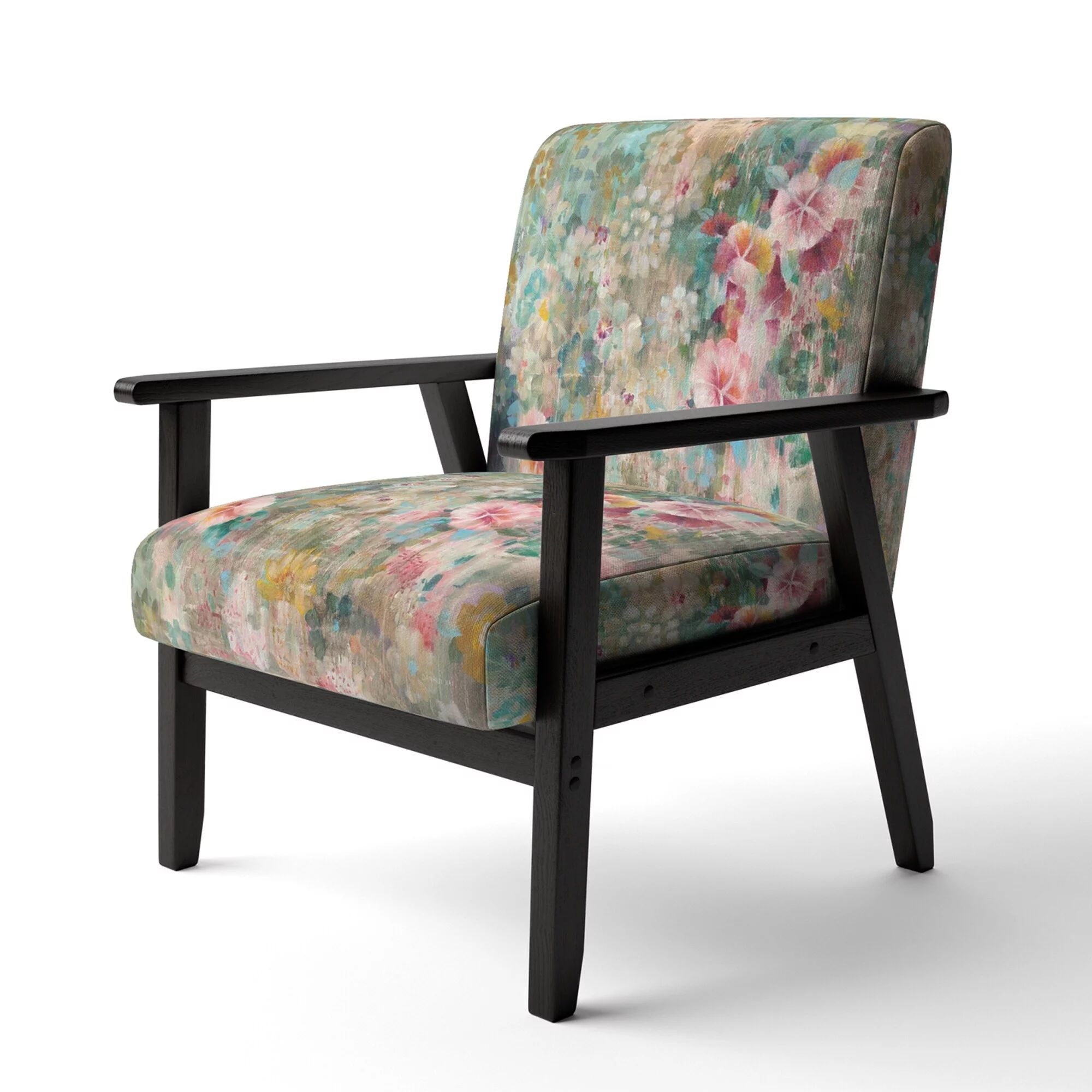 Designart "Flower Shower III" Upholstered Farmhouse Accent Chair - Arm Chair - Walmart.com | Walmart (US)