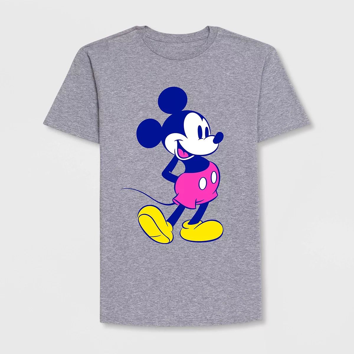 Men's Mickey Mouse Short Sleeve Graphic T-Shirt - Heathered Gray | Target