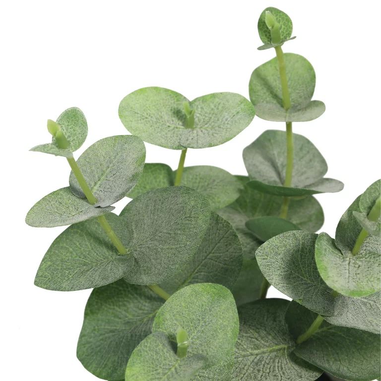 Mainstays 9" Artificial Eucalyptus Plant in Tan Planter Pot | Walmart (US)