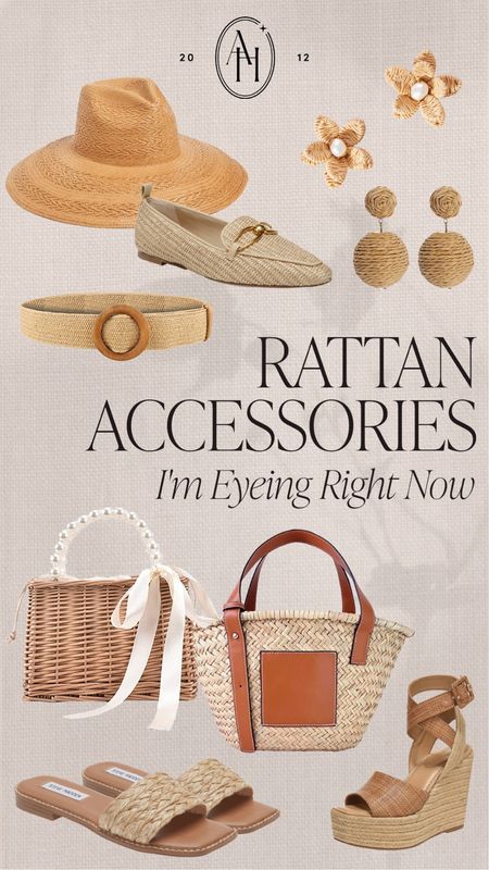 Rattan accessories, rattan belt, rattan hat, raffia handbag, rattan handbag, rattan earrings, loafers, rattan sandals

#LTKunder50 #LTKSeasonal #LTKunder100