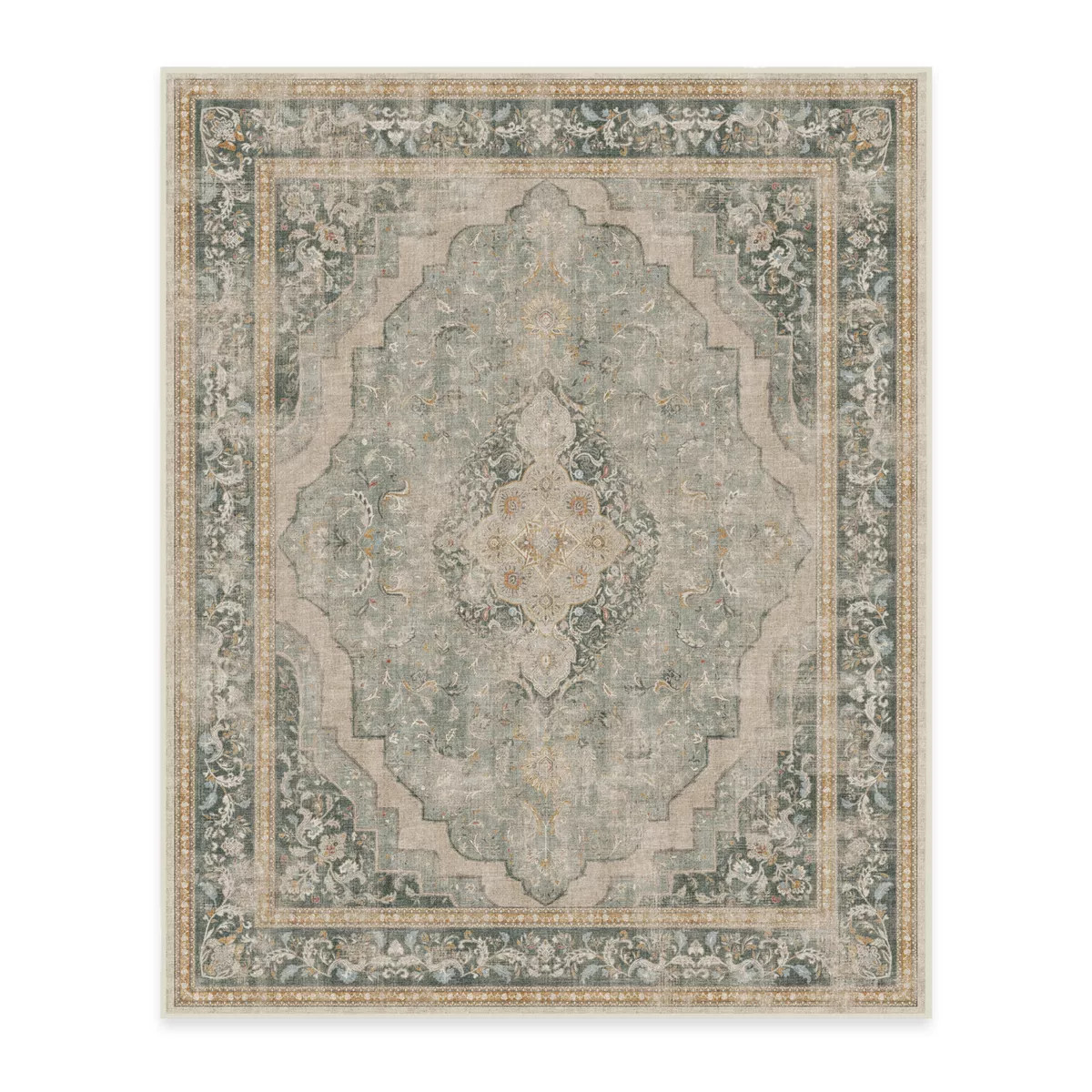 Ruggable Adeline Washable Vintage Persian Flatwoven Area Rug | Target