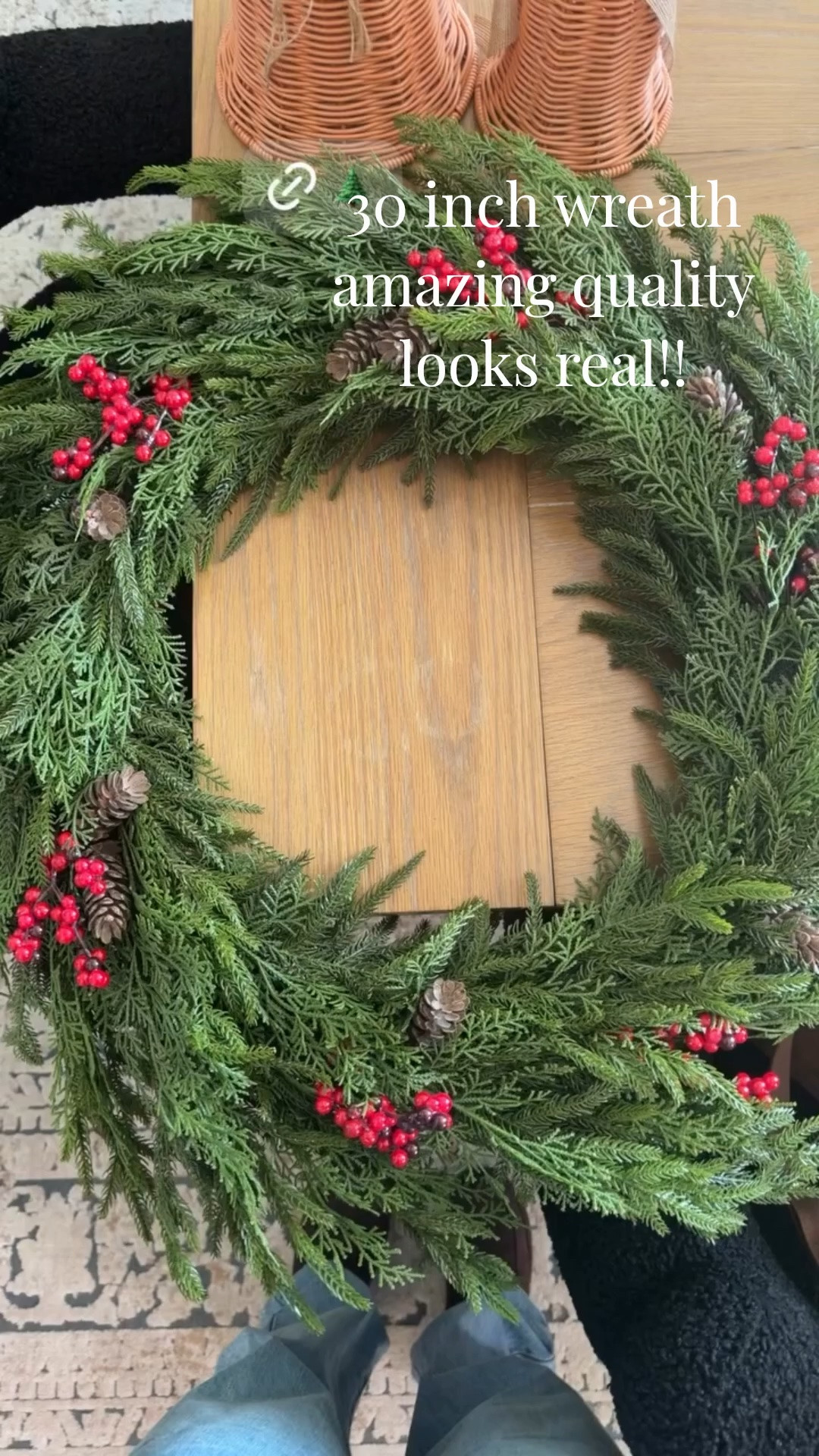 This gorgeous 30 inch wreath is a show stopper!!! Looks so real and already comes with berries and pinecones so no need to add additional picks! This one is from Wayfair! And it’s on sale

#LTKHome #LTKSeasonal #LTKdayinmylife