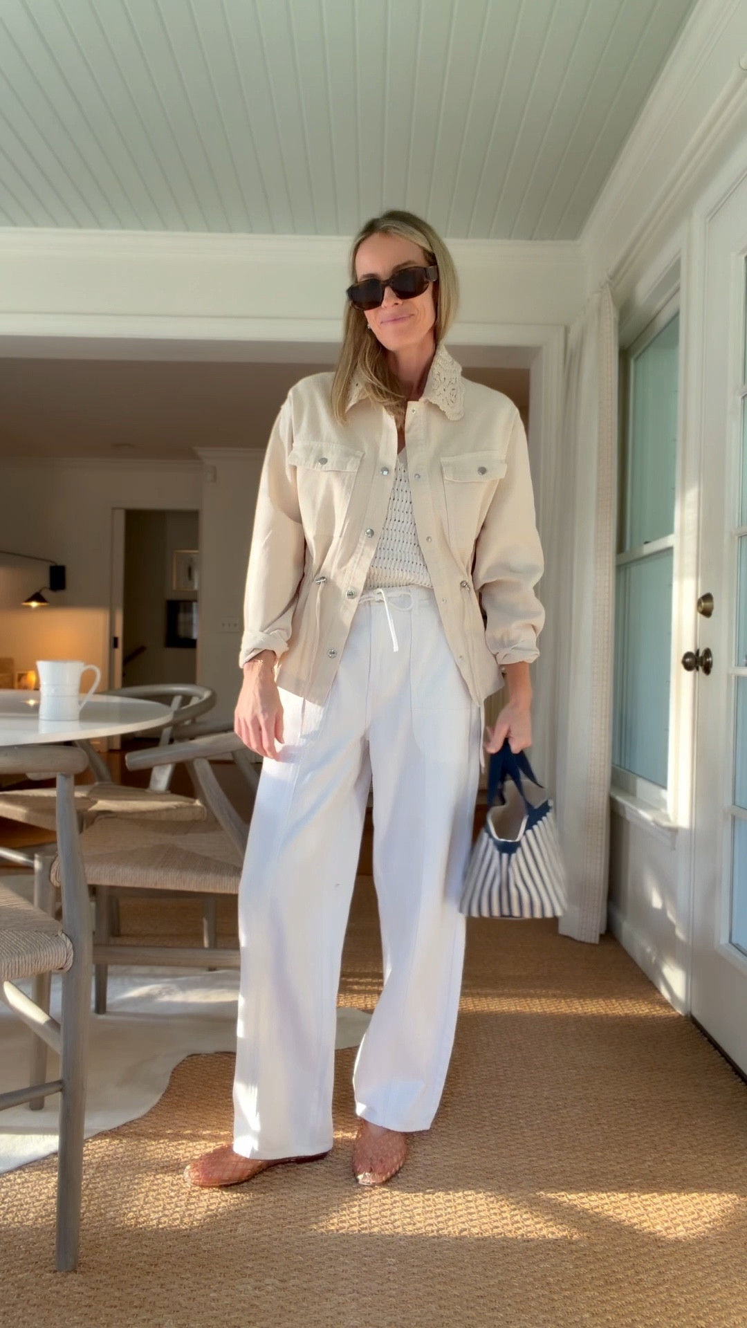 Small top / XS jeans / small jacket 

Love this look!!! 