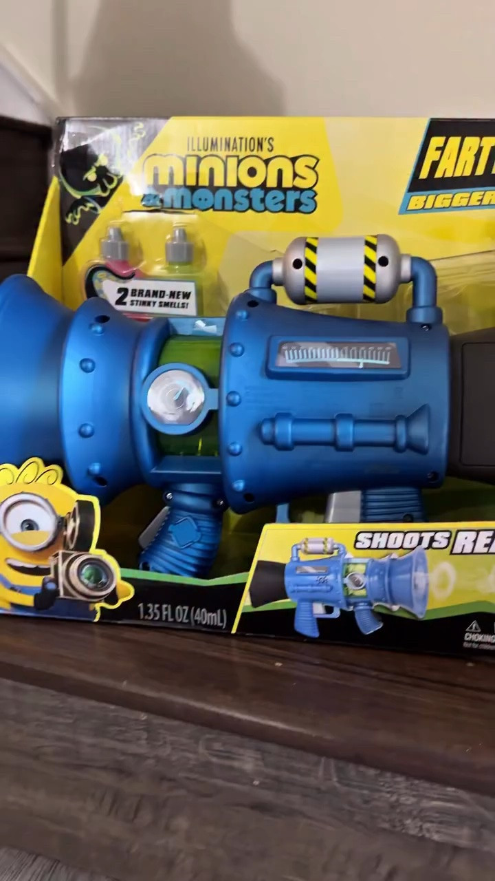 THANKS, MOOSE FOR SENDING ME THIS FREE PRODUCT! 💛 Hollywood has a monster problem... and the Minions are ready for it! 

💨😂 Sofia had so much fun testing out the Minions & Monsters Fart Blaster Pro with its hilarious fart sounds, adjustable stink levels, and colorful fart rings that blast up to 6 feet! 

Which fart formula would YOU choose: Yum Yum Bubble Gum 🍬 or Garbage Gusher 🗑️?

👇 Tell us in the comments:
Would you try this blaster or would you run away? 😂

Save this for your next toy wishlist and share it with a fellow Minions fan!

#Minions&Monsters

#LTKKids #LTKmomlife