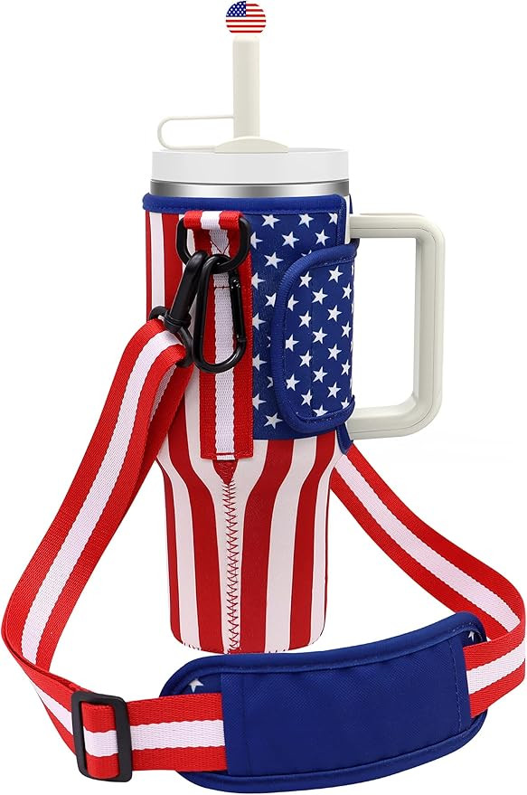 BILTRTE Water Bottle Carrier Bag Compatible with Stanley 30/40oz Tumbler with Handle, Water Bottl... | Amazon (US)