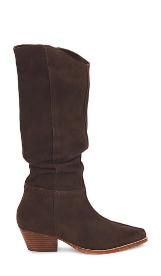 Free People Sway Low Slouch Boot in Brown. - size 7.5 | Revolve Clothing (Global)