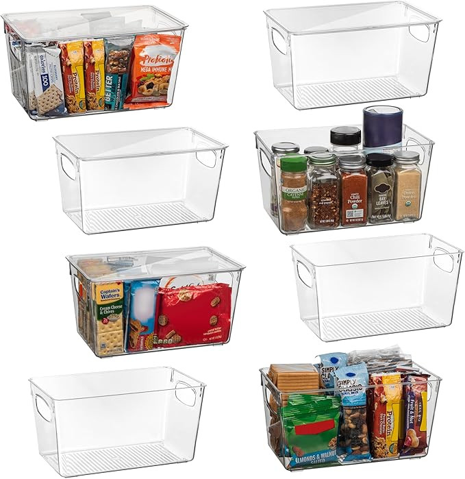 ClearSpace Plastic Pantry Organization and Storage Bins with Lids – Perfect Kitchen Organizatio... | Amazon (US)