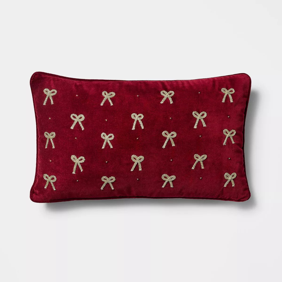 14"x24" Bow Pillow Burgundy - Threshold\u2122 designed with Studio McGee | Target