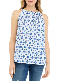 Wonderly Women's Sleeveless Halter Neck Printed Top | Belk