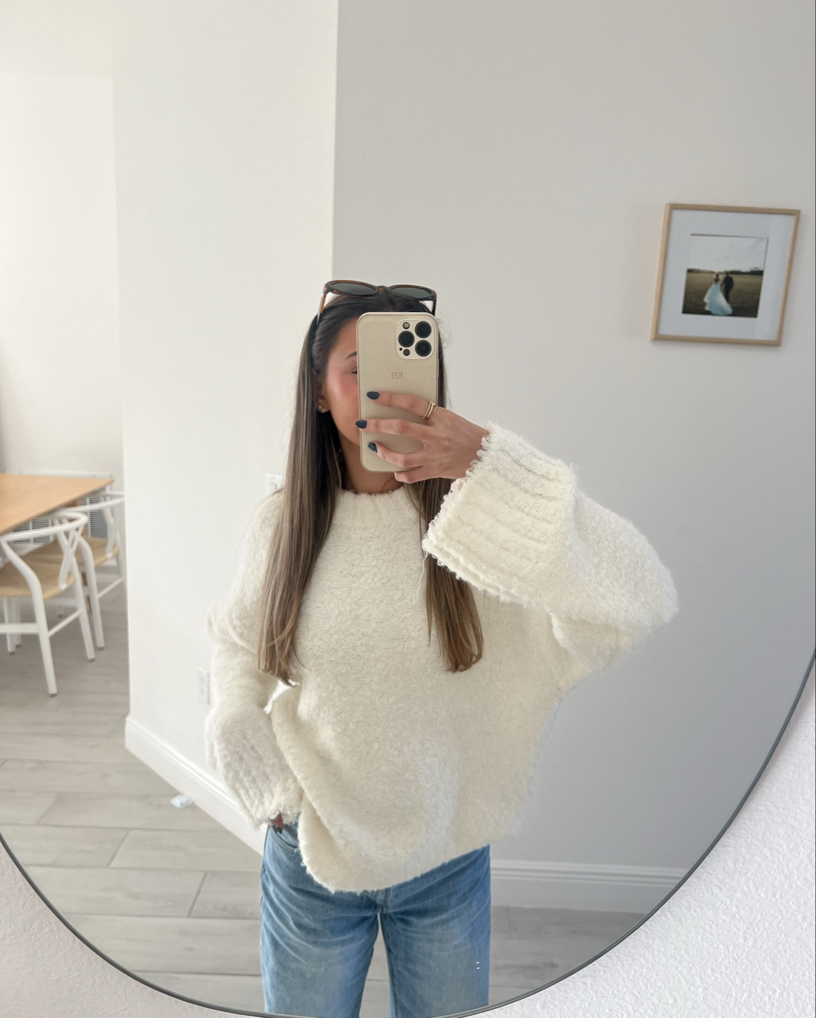 the perfect comfy sweater! wearing a small🤍