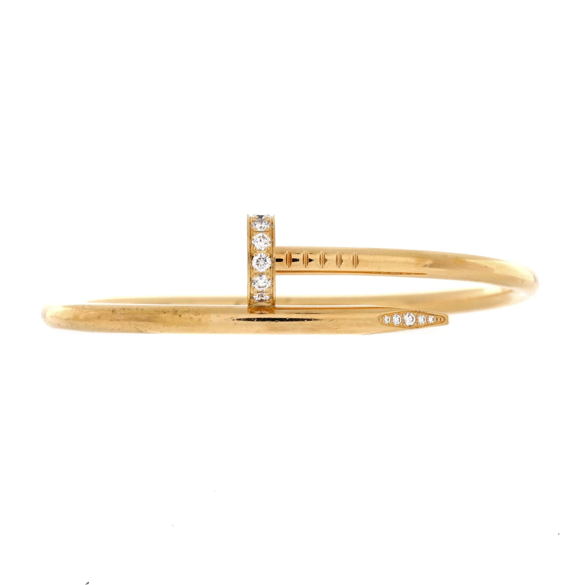Pre-Owned Cartier Juste un Clou Bracelet 18K Yellow Gold with Diamonds Classic By Rebag | Walmart (US)