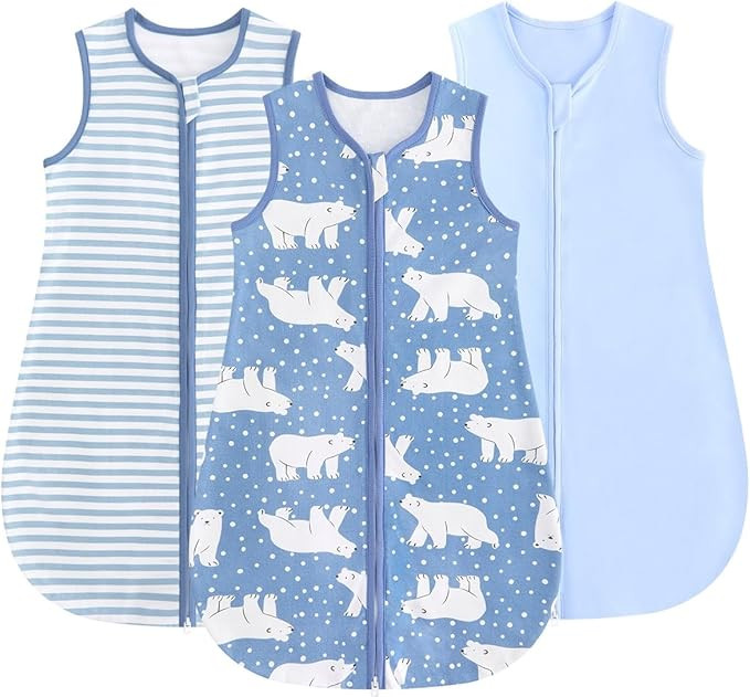 JiAmy Baby Sleep Sack, Cotton Wearable Blanket, 2-Way Zipper Sleeping Bag for Infant Toddler, 0-2... | Amazon (US)