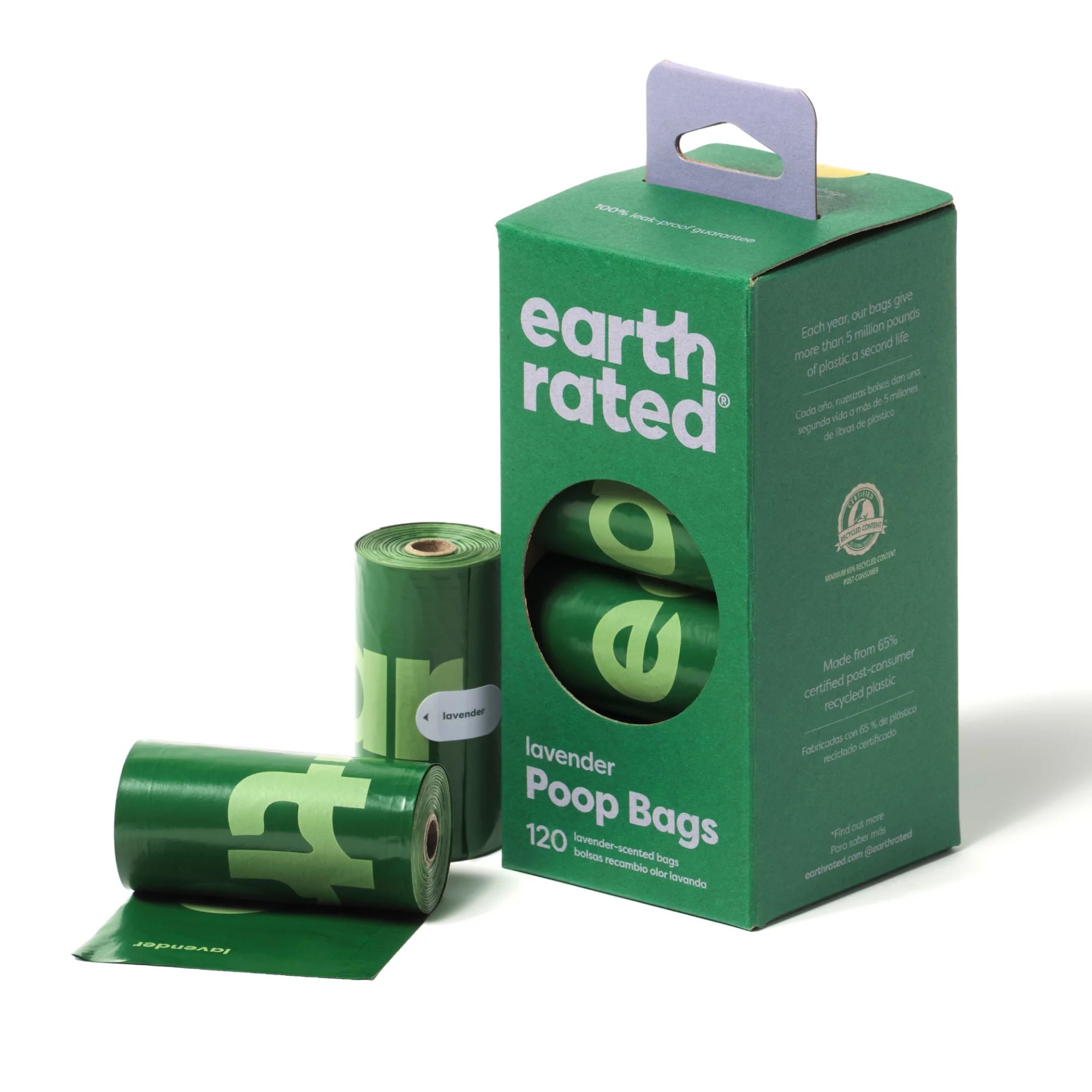 Earth Rated Lavender Poop Bags on 8 Refill Rolls, 120 Count | Walmart (US)