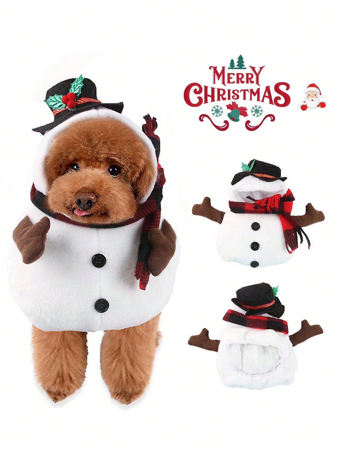 1pc Christmas Snowman Costume For Dogs And Cats, Funny Pet Standing Clothes | SHEIN