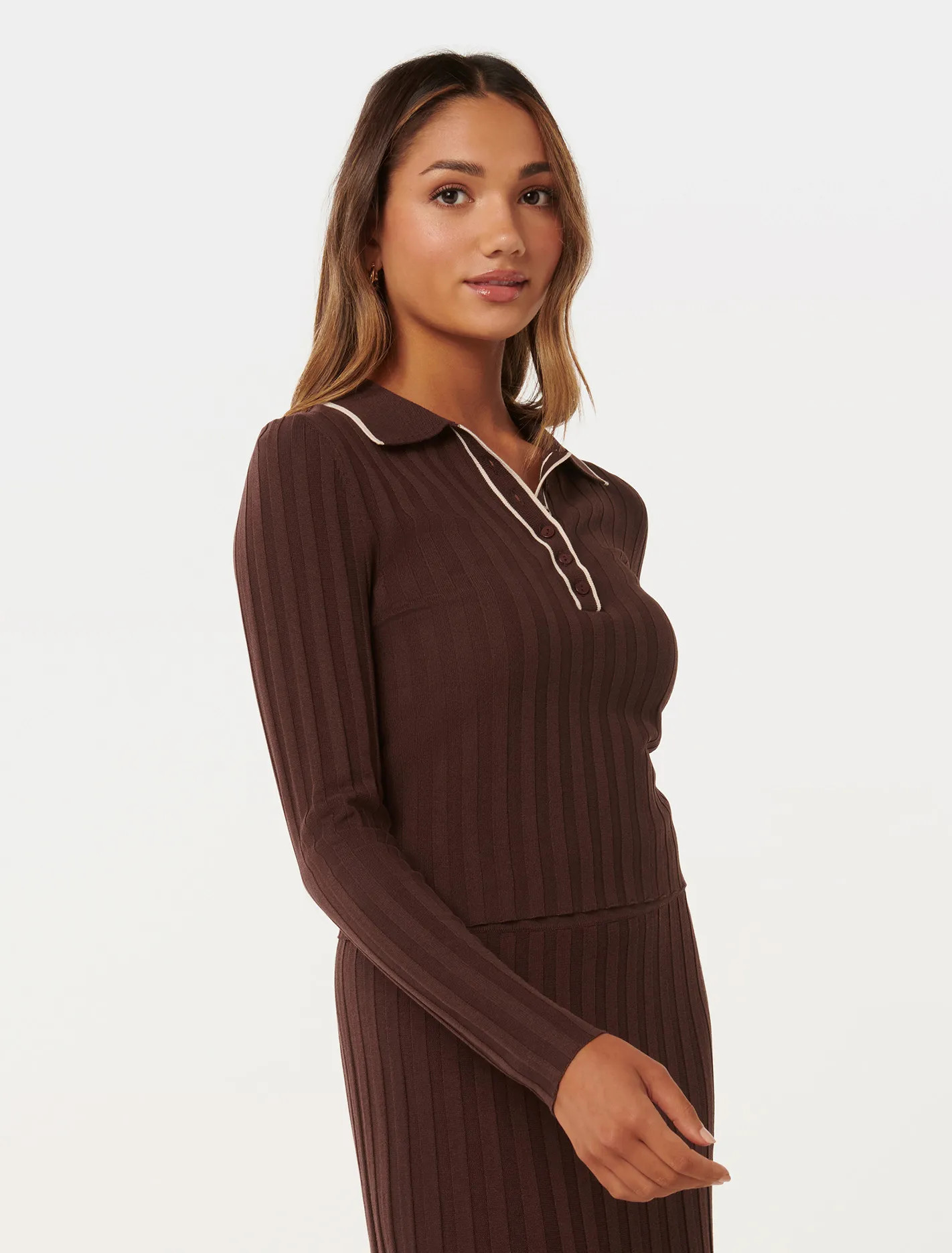 Edith Petite Knit Polo Top | Forever New (AU)