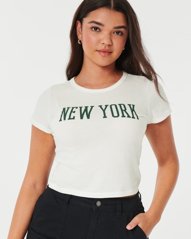 Relaxed New York Graphic Baby Tee | Hollister (US)