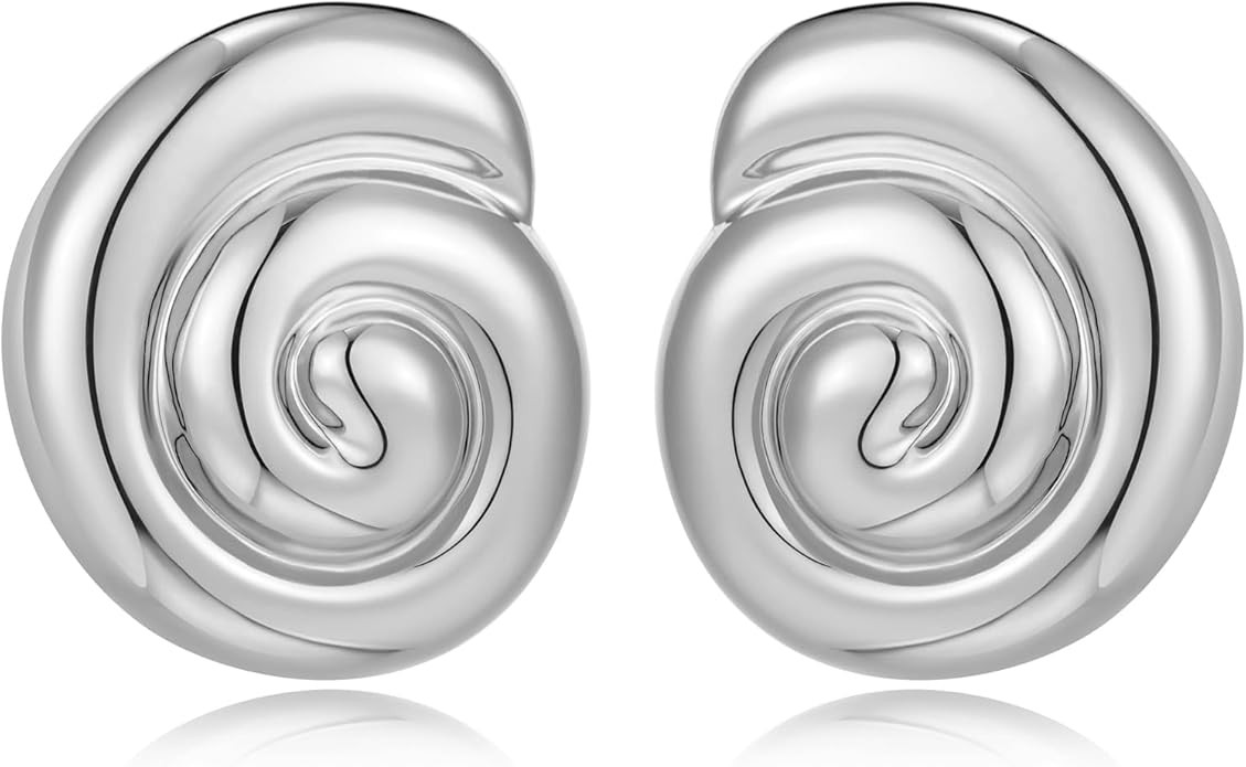 MUYAN Gold Ocean Conch Earrings for Women Fashion Spiral Shell Stud Earrings Beach Jewelry | Amazon (US)
