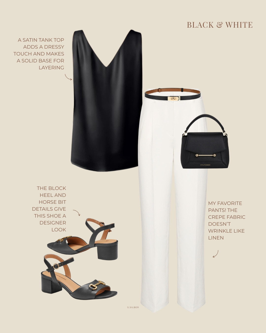 Black and white outfit idea that will take you from summer to fall

business casual, elevated casual, layering, what to wear, work wear, office outfit, satin, leather, white pants black top, Amazon, Aritzia, Nordstrom 

 #LTKOver40 #LTKFindsUnder100 #LTKWorkwear