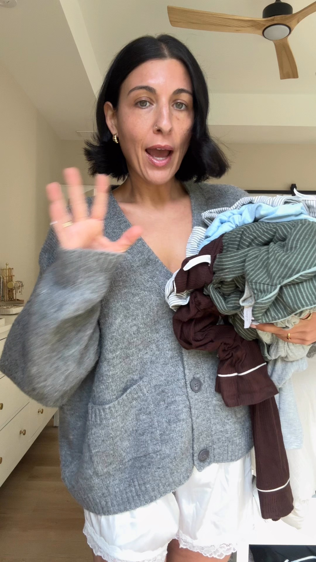 i ditched the oversized tees for actual pjs and feel so luxe. wearing a medium in  everything 

#LTKGiftGuide #LTKFindsUnder50 #LTKStyleTip