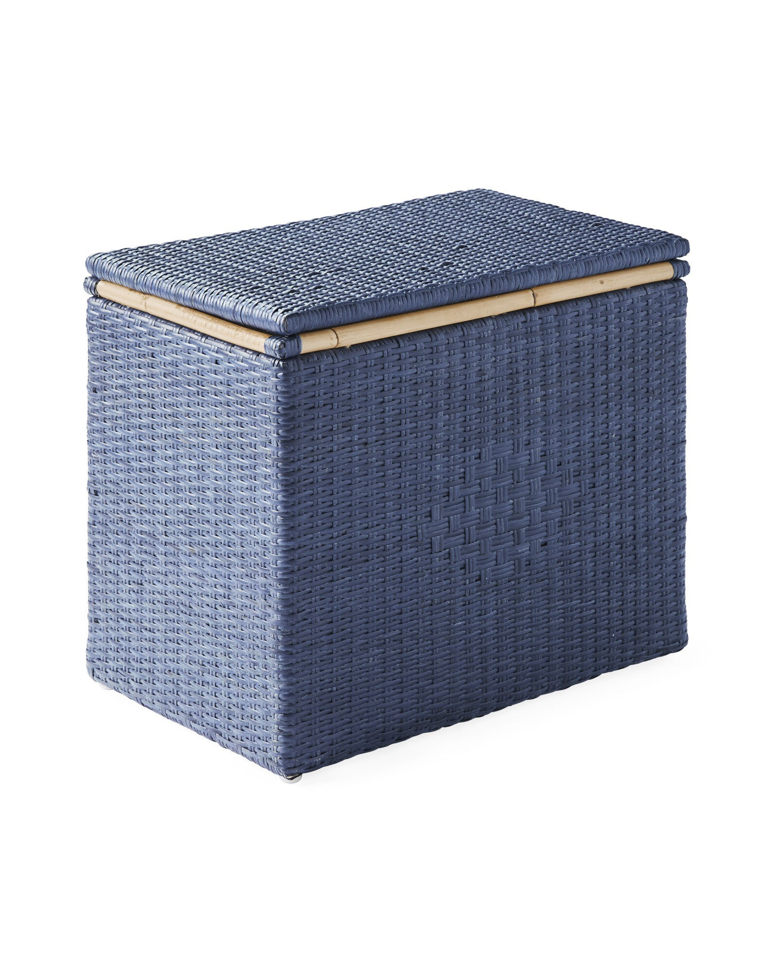 Sunwashed Riviera Lidded Storage Bin - Pacific | Serena and Lily