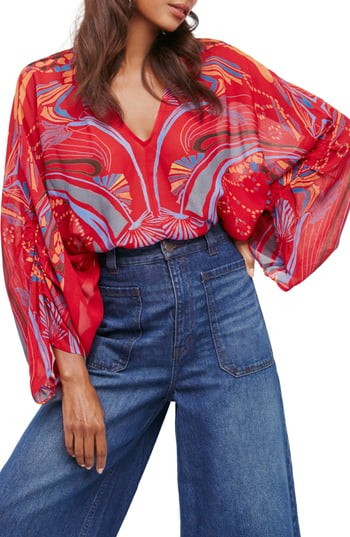 Women's Free People Beneath The Sea Top, Size X-Small - Red | Nordstrom