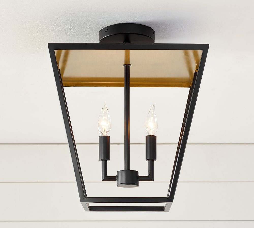 Prescott Outdoor Metal Flush Mount | Pottery Barn (US)