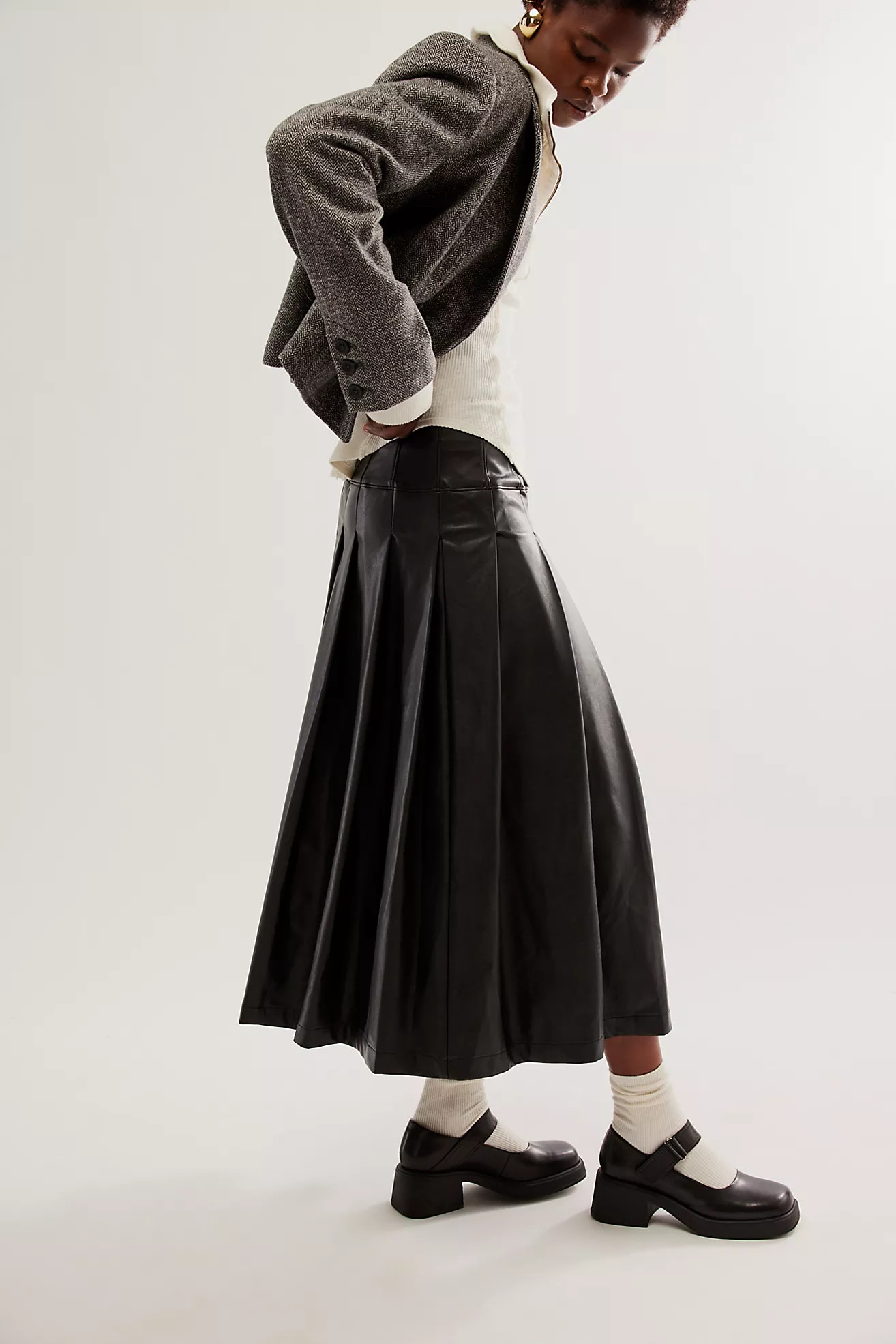 Veronica Vegan Midi Skirt | Free People (Global - UK&FR Excluded)