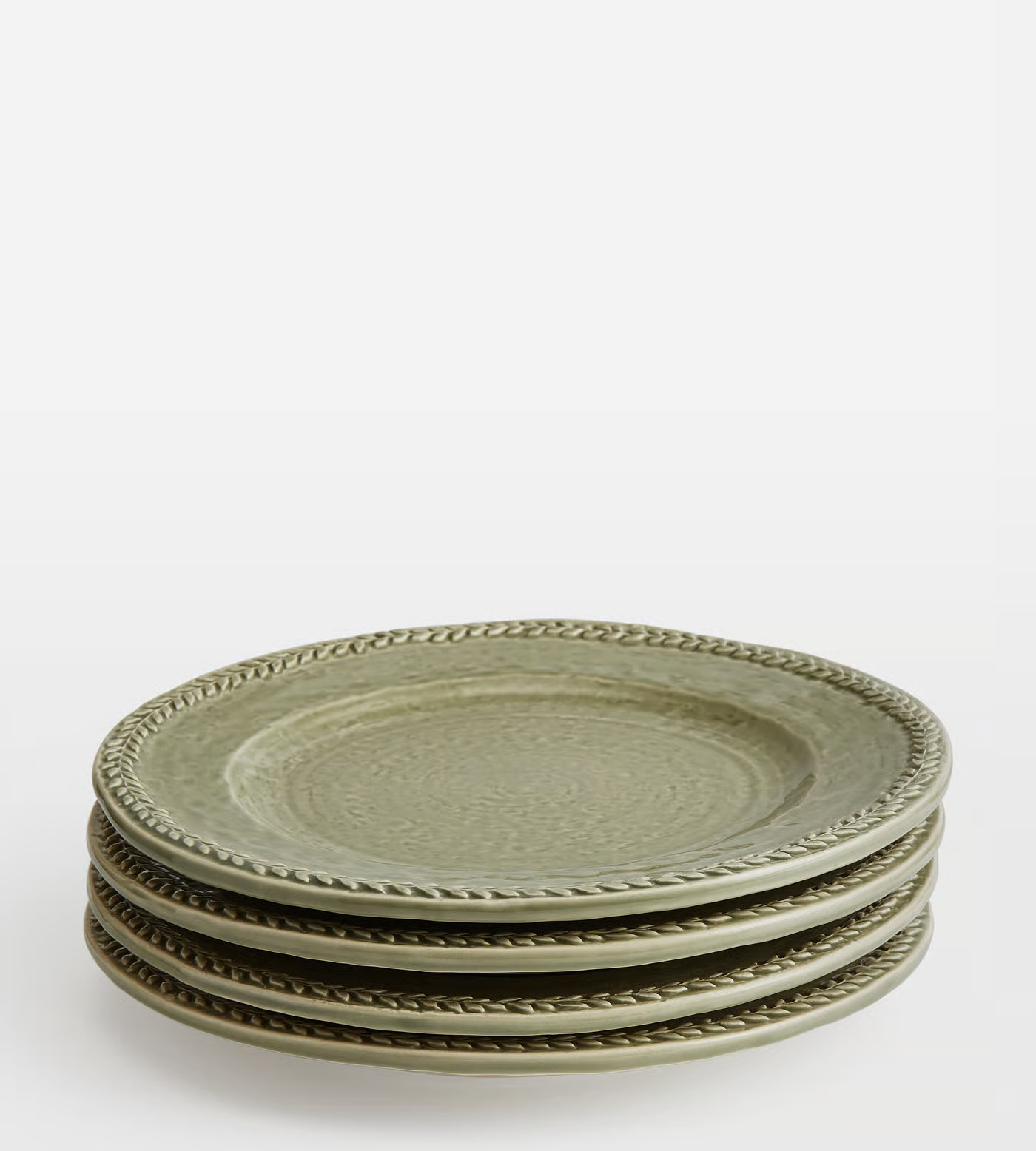 Hillcrest Side Plate, Green, Set of Four | Soho Home Ltd