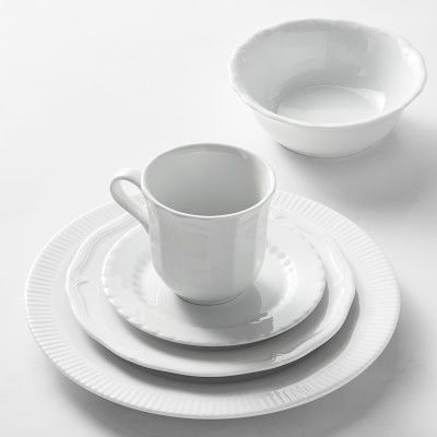 Pillivuyt Eclectique Porcelain Dinnerware Sets, White | Williams-Sonoma