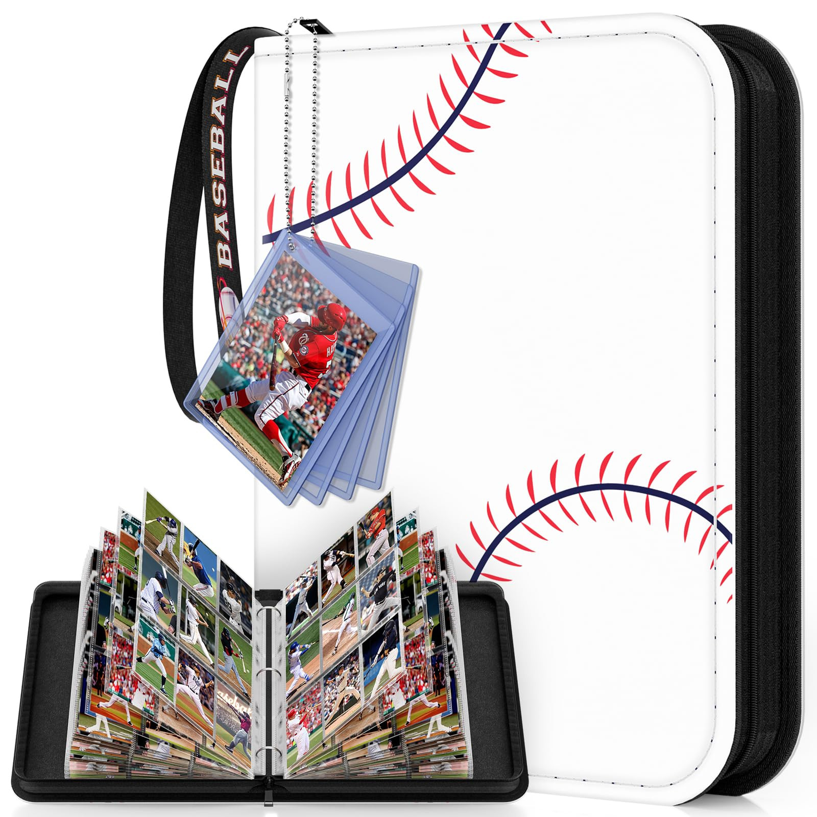 Mlikero Baseball Card Binder 720 Pocket, Trading Card Binder with Display Design, Premium Card Ho... | Amazon (US)